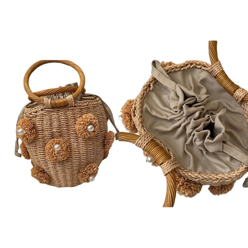 Zara Wicker hand bag *Rare*